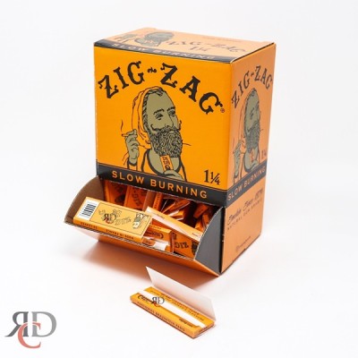ZIG ZAG 1 1/4 ORANGE ROLLING PAPERS 48 BOOKLETS PROMO DISPLAY